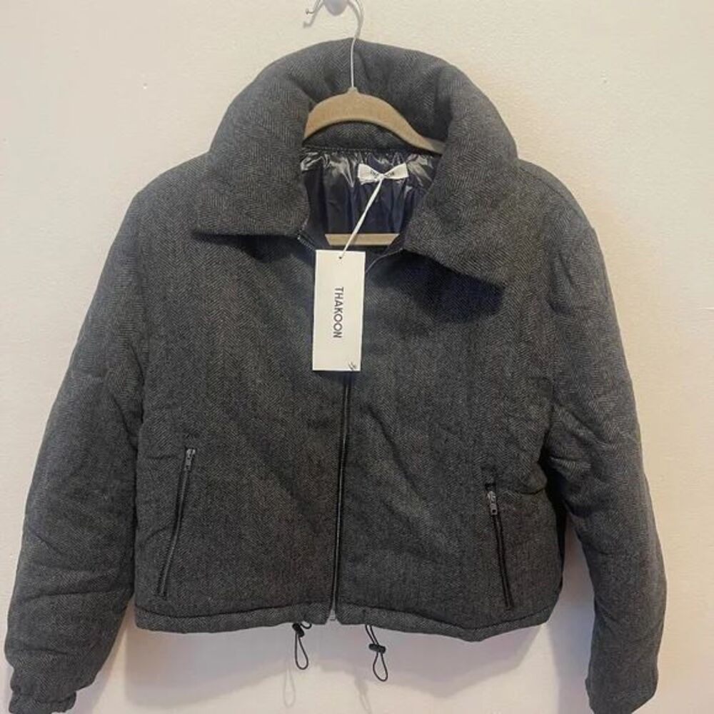 NWT Thakoon Herringbone Reversible Bomber Jacket QXblack combo Size S